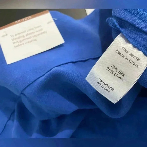 Coldwater Creek Linen Silk Wide Leg Crop Pants New Plus Size - Picture 8 of 13